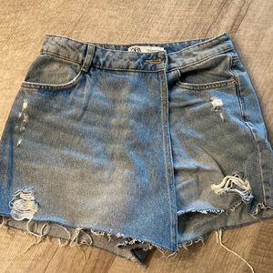 Denim zara skort